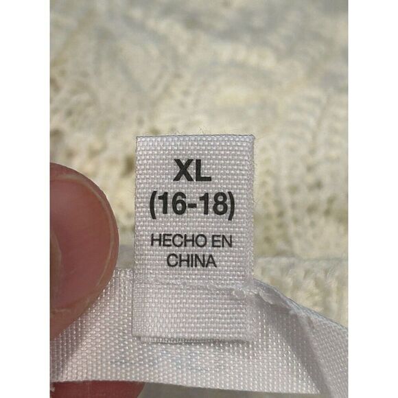 Time and Tru Sweater Tank Top Cream Off White Women's XL (16-18) - Picture 4 of 4